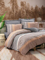 Lenjerie de pat dubla Super King (US) (ES), Vertu - Anthracite, Cotton Box, Bumbac Ranforce