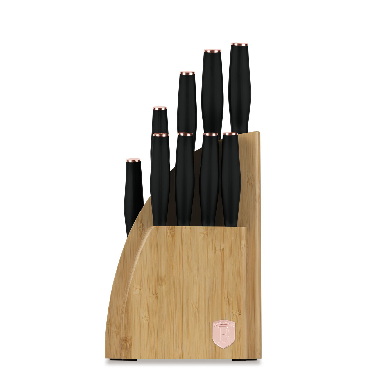 Set 9 cutite cu suport Berlinger Haus, Black Rose, inox/bambus, negru/natur - view 16