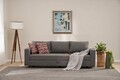 Canapea extensibila 3 locuri, Balcab Home, 825BLC5246, Lemn / MDF / PAL, Gri