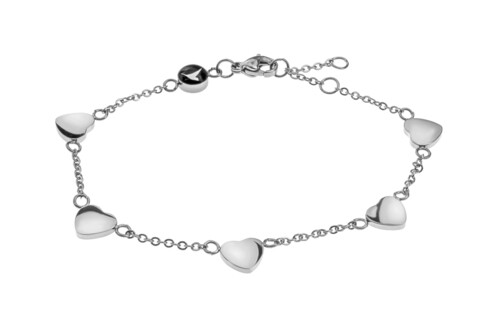 Bratara, Emily Westwood, Silver Multi Heart, inox, argintiu