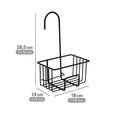 Etajera suspendata pentru baie Milito, Wenko, 18x13x28.5 cm, inox/PET, negru