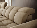 Coltar extensibil stanga 3 locuri ELTAP, Beneth, 301x185x115 cm, lemn/poliester, bej inchis