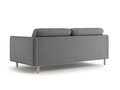 Canapea 3 locuri, Eden, Micadoni, 173x92x90 cm, catifea, gri