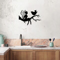 Decoratiune de perete, Fairy, Metal, Dimensiune: 70 x 48 cm, Negru