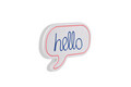 Decoratiune luminoasa LED, Hello, Benzi flexibile de neon, DC 12 V, Roz / Albastru