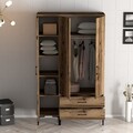 Dulap pentru haine, Hommy Craft, Kumsal RT, 120x47.5x201.4 cm, PAL, Maro