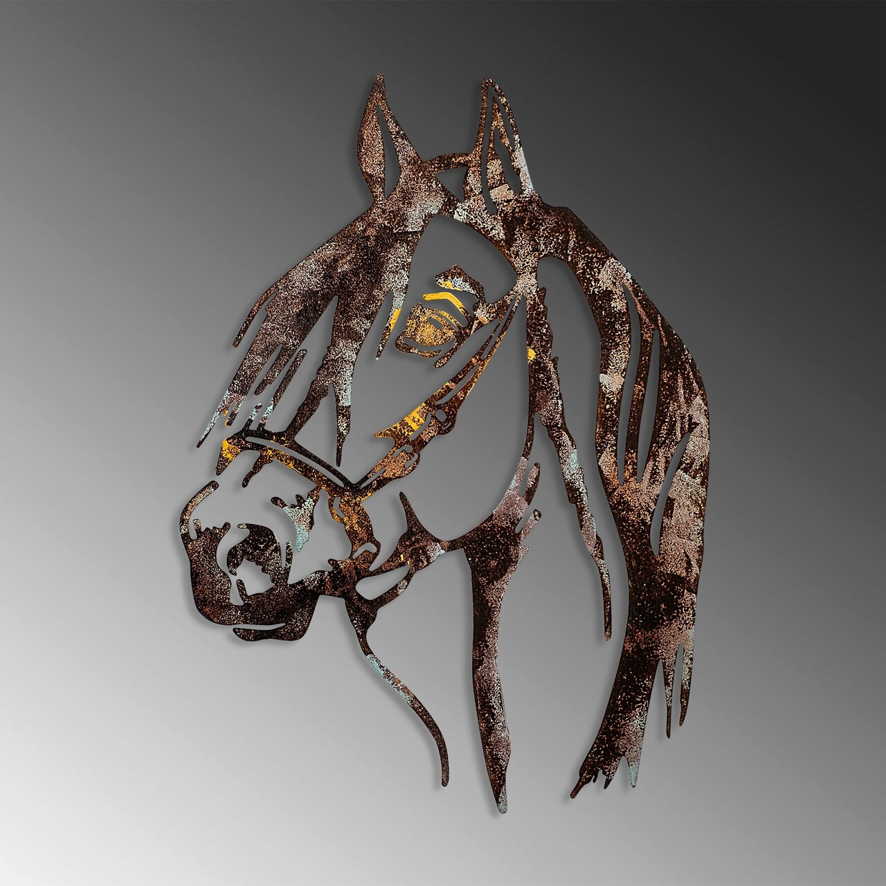 Decoratiune de perete, Horse, 38 x 53 cm, Multicolor - view 4