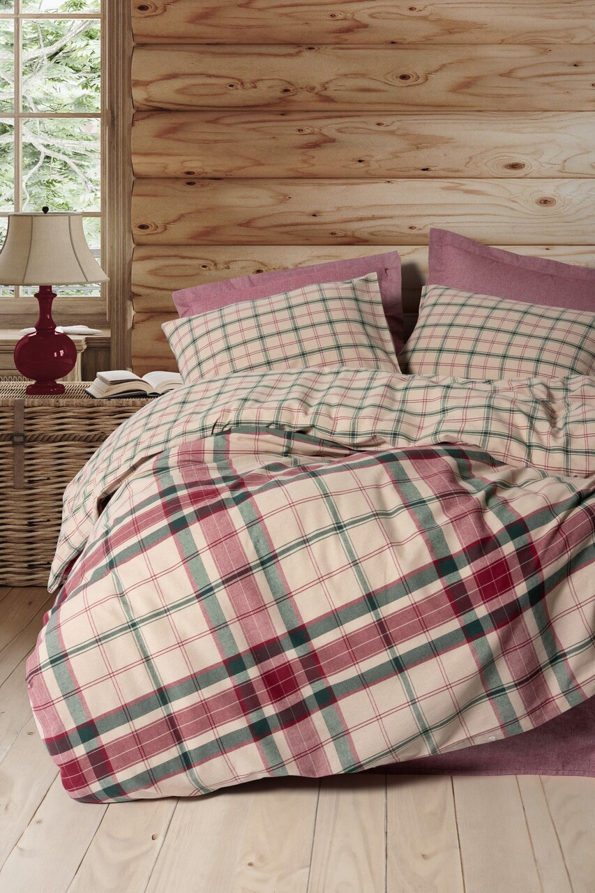 Lenjerie de pat pentru o persoana, Jamil - Claret Red, Cotton Box, 50% bumbac / 50% poliester