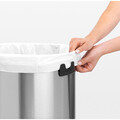 Cos de gunoi cu soft touch, Brabantia, Brilliant Steel, 60 L, 40x40x71 cm, otel, argintiu