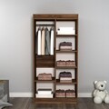 Dulap pentru haine, Arnetti, Akser, 90x180x45 cm, PAL, Nuc deschis / Bej