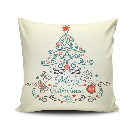 Perna decorativa, Christmas NOELKRLNT-35, 43×43 cm, policoton, multicolor Christmas