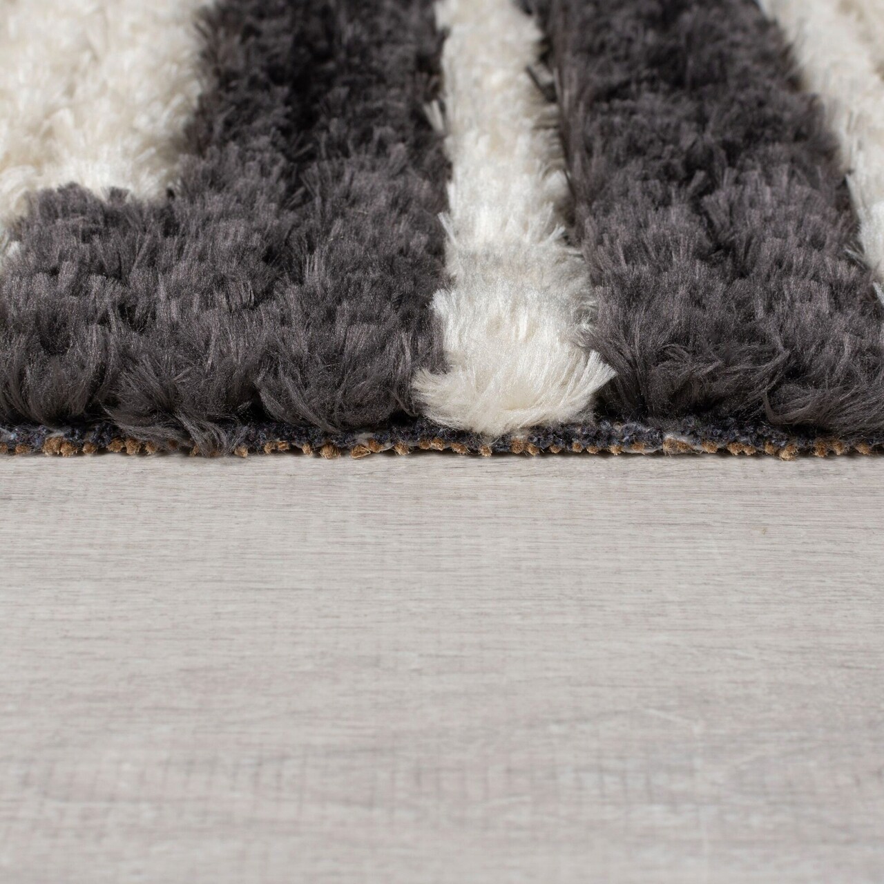 Covor Lina Berber Rug Monochrome, Flair Rugs, 120x170 cm, poliester, alb/negru