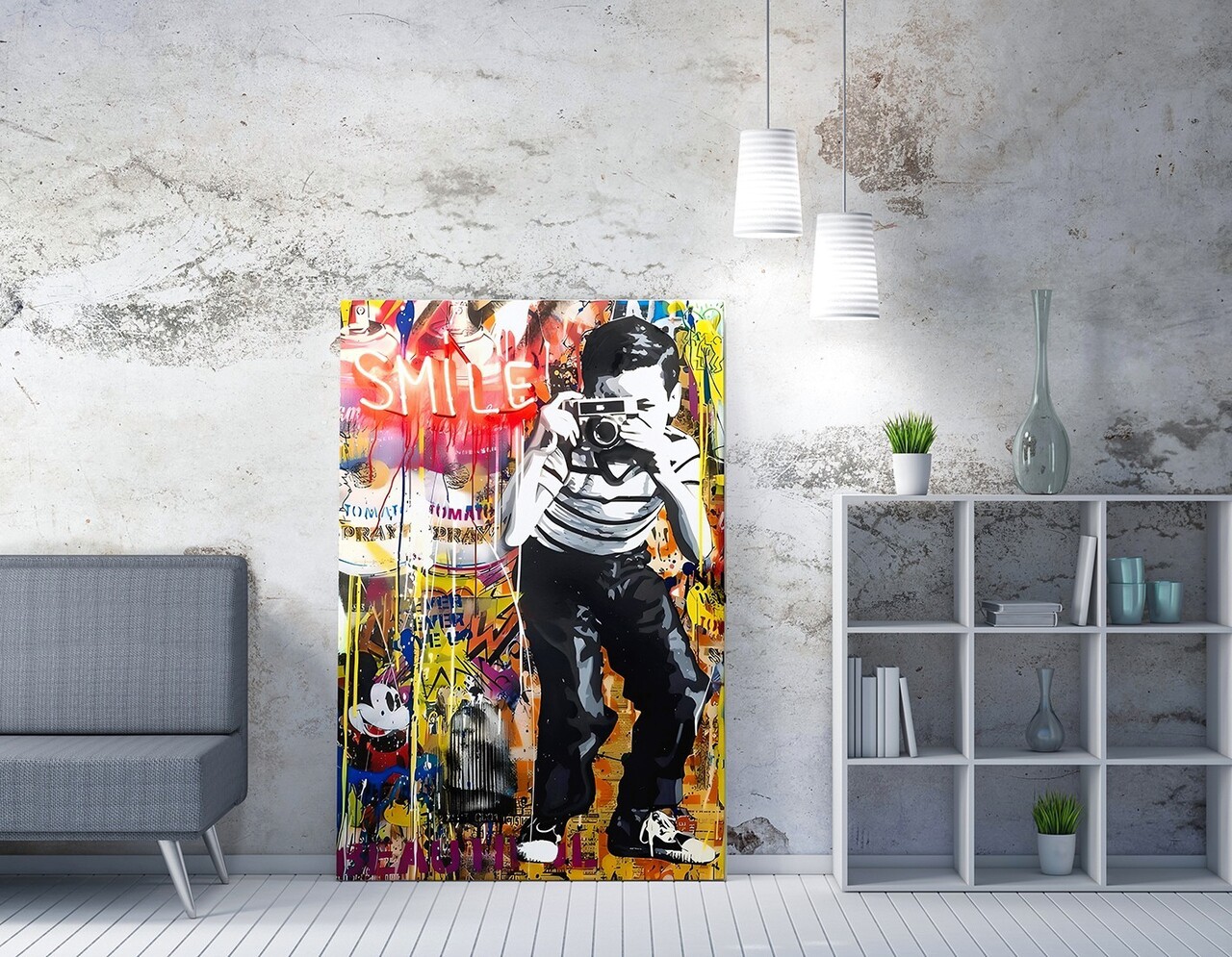 Tablou decorativ, WY357 (50 x 70), Canvas imprimat, Multicolor - view 2
