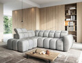 Coltar extensibil stanga 4 locuri ELTAP, LT-04SO, Falconn, 258x208x107 cm, lemn/poliester, gri