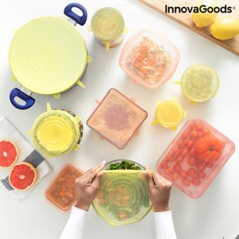 Set de 10 capace de bucatarie reutilizabile si reglabile, lilyd innovagoods
