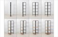 Corp biblioteca, Sapphire, Mona Rafix, 66x155x34 cm, PAL, Pin Atlantic / Negru
