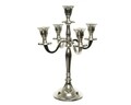 Sfesnic cu 5 brate Decoris, 20x29.5 cm, aluminiu, argintiu