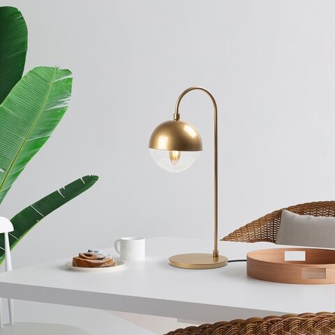 Lampa de masa, horn - 12201, fulgor, 18 x 25 x 53 cm, 1 x e14, 40w, auriu