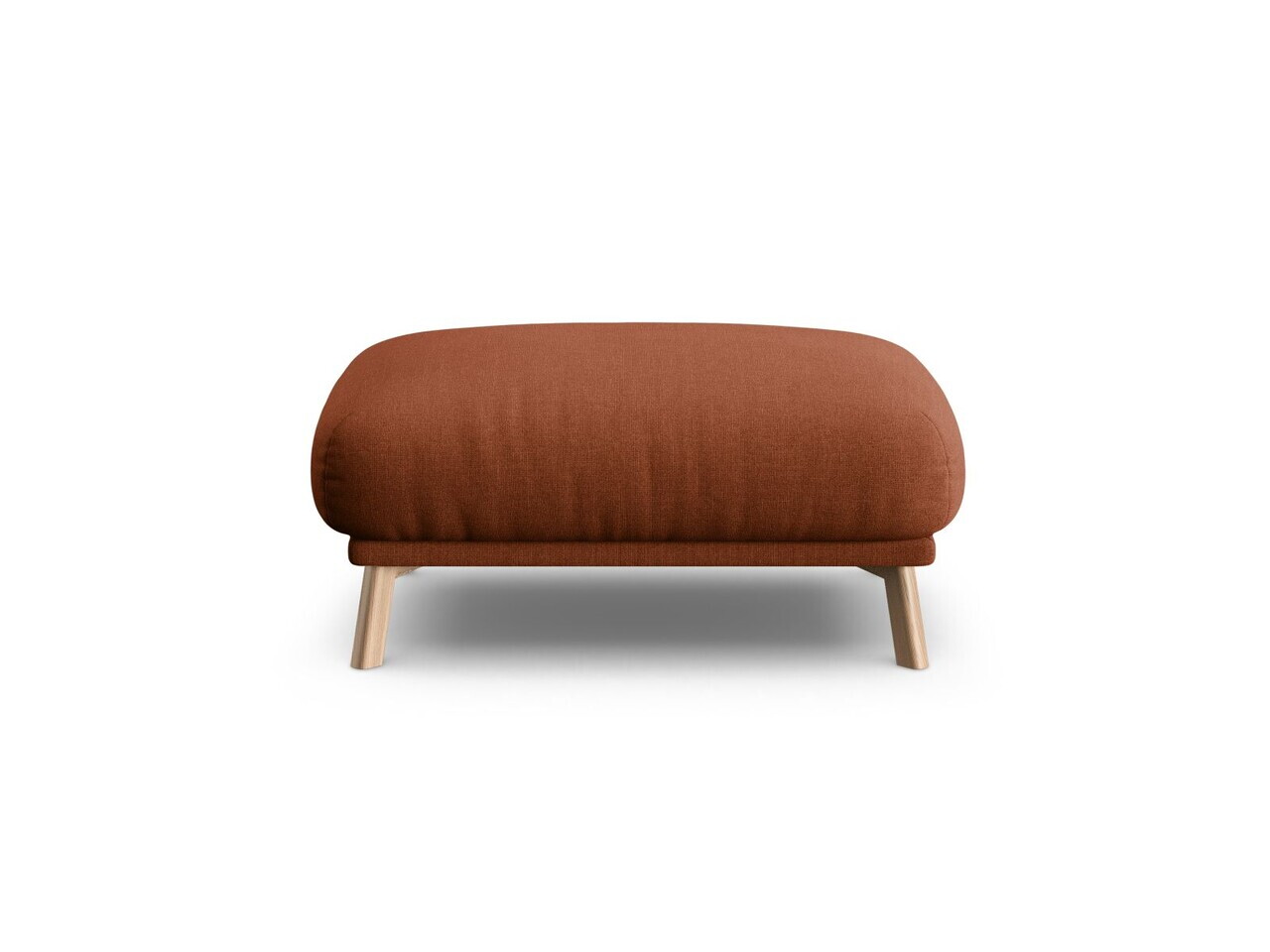 Taburet, Naomi, Micadoni Home, 100x70x41 cm, tesatura structurata, caramiziu