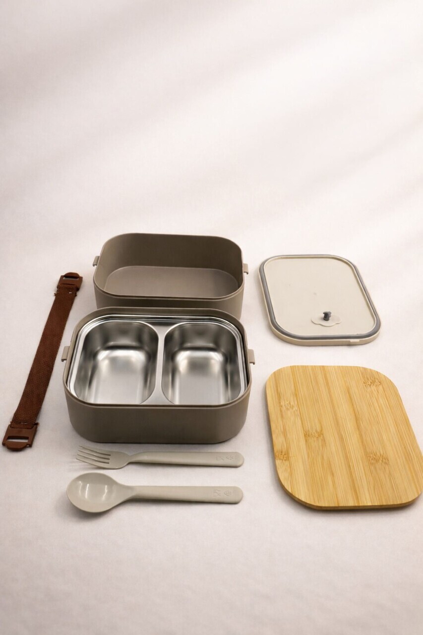 Cutie pentru pranz, Hermia, 721CBL1314, Inox, Dimensiuni: 14,5 x 18,5 x 12,5 cm / 1000 ml, Gri - view 2