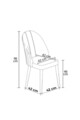 Set scaune 2 piese, Charlotte, Mara, Negru / Crom