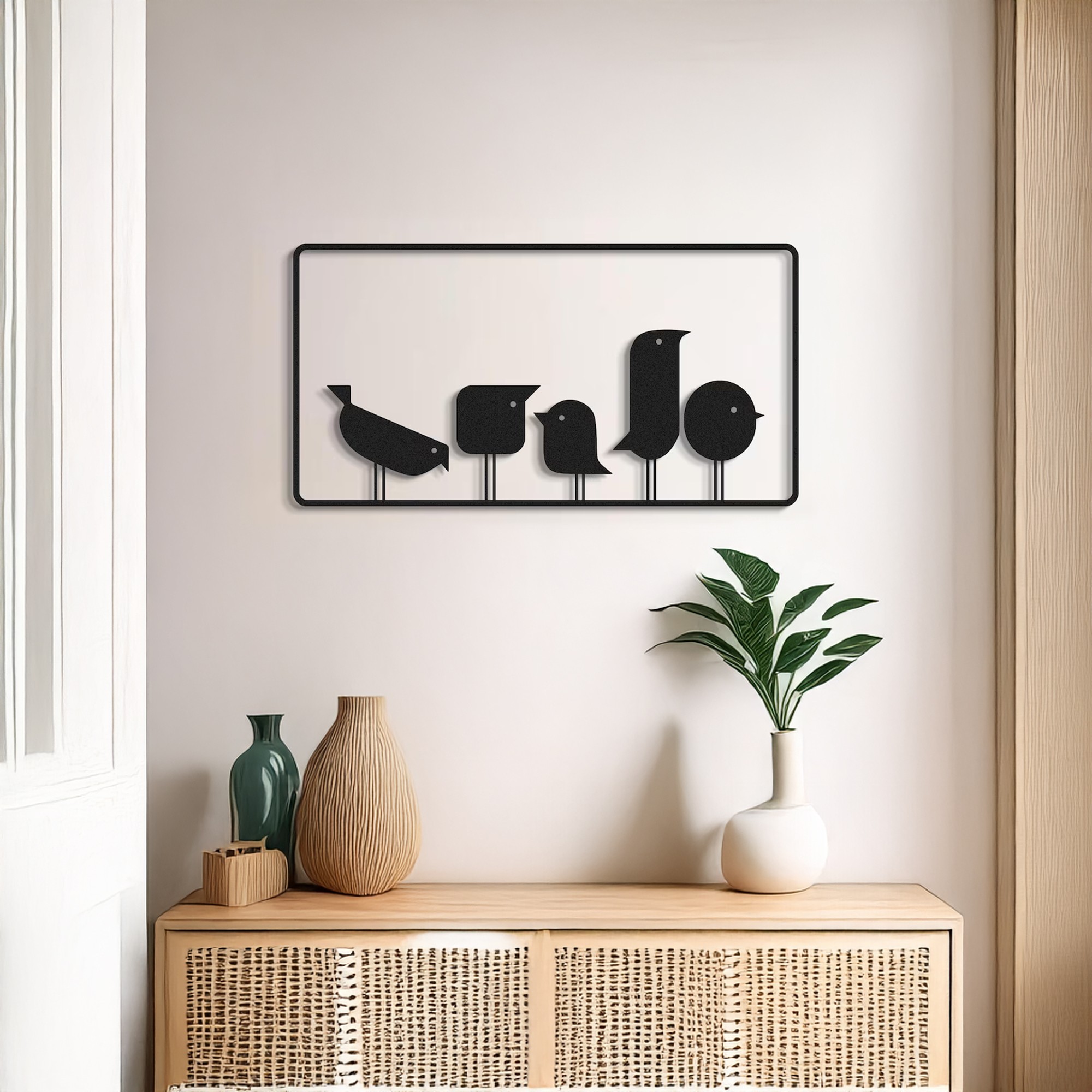 Decoratiune de perete, DCV-1006-MT, Dimensiune: 50 x 25 cm, Negru