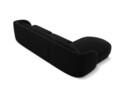 Coltar stanga 4 locuri, Tulum, Cosmopolitan Design, 255x156x70 cm, catifea, negru