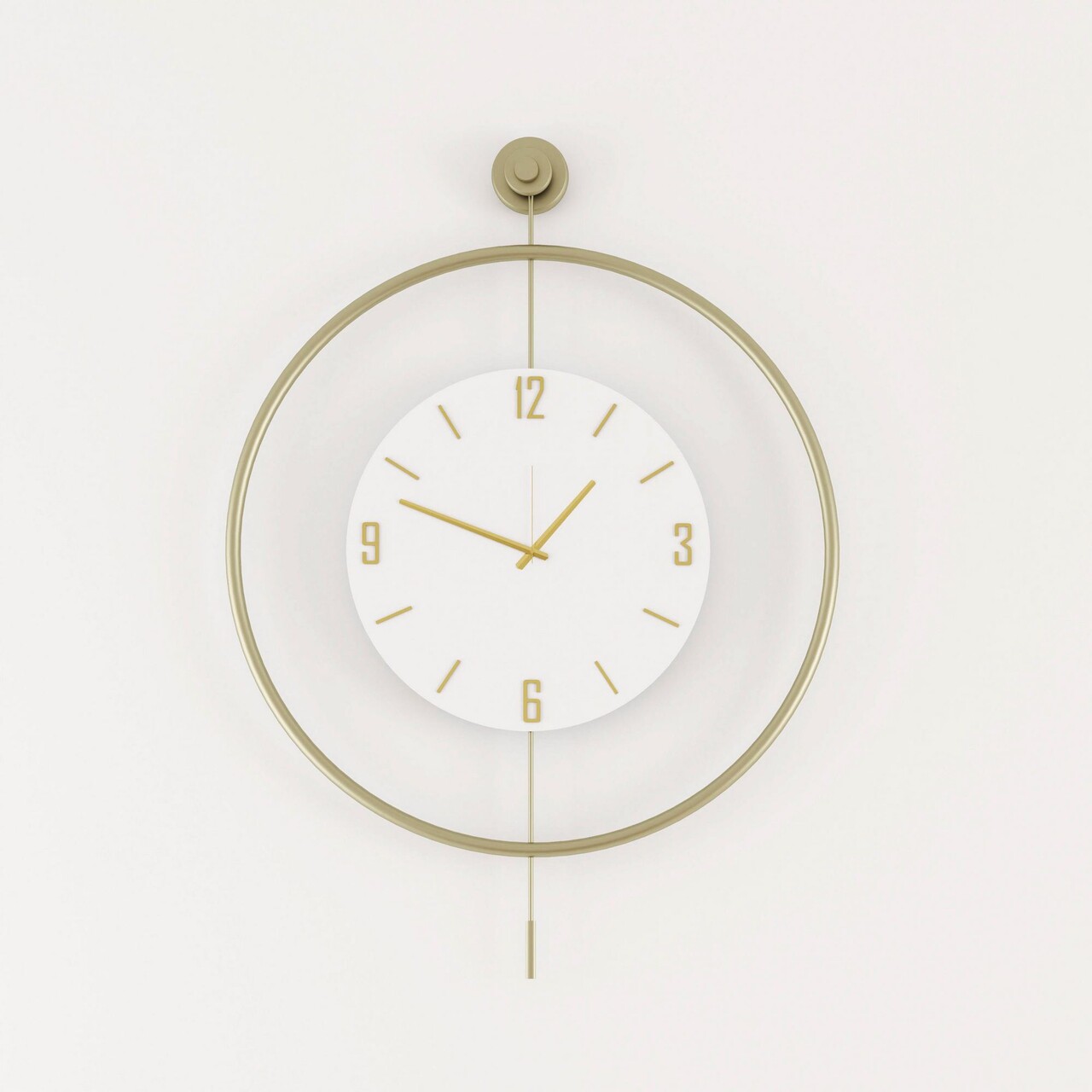Ceas de perete Mclock-00134 Lățime: 58 cm Înălțime: 85 cm Adâncime: 7 cm Auriu