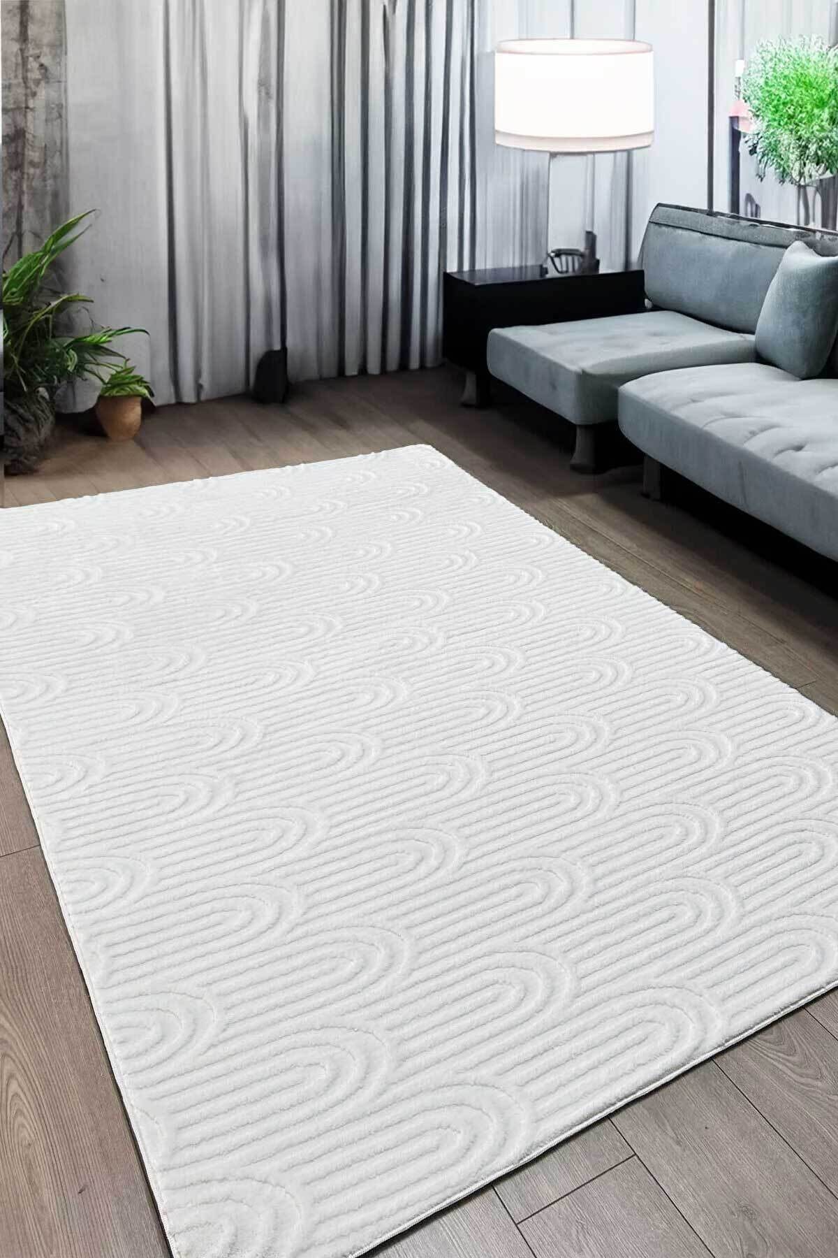 Covor, CLR-PERLA-180LİK-13, 180x250 cm, Poliester, Alb
