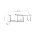 Raft pentru perete Dibi, Decortie, 89x22x28 cm, alb