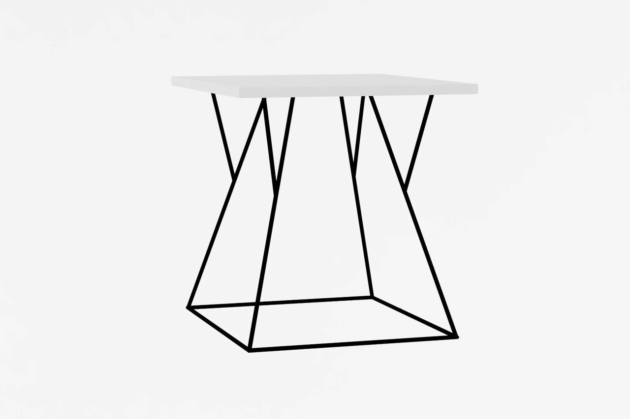 Masuta de cafea, Asse Home, Cassis, 45x50x45 cm, Alb
