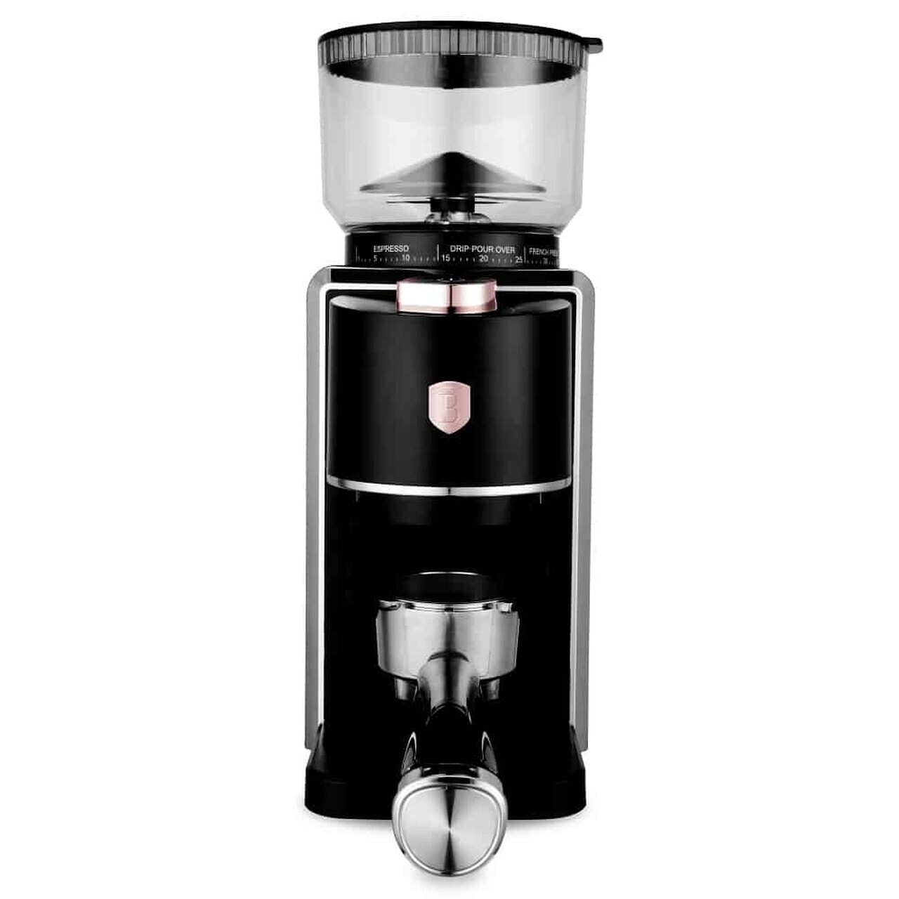 Rasnita electrica de cafea Berlinger Haus, Black Rose, 200W, 130 g / 230 g, negru - imagine 3
