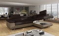 Coltar extensibil dreapta 4 locuri, ELTAP, Anton, 272x203x85 cm, lemn/poliester, maro inchis/maro