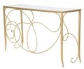 Consola Art, Mauro Ferretti, 140x40x80 cm, fier, auriu