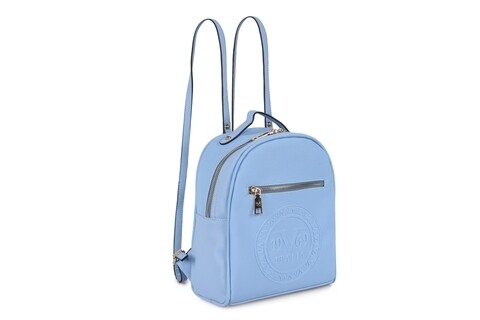 Rucsac, 19V69 Italia, 669ITA1282, 27 x 23 x 10 cm, piele ecologica, bleu