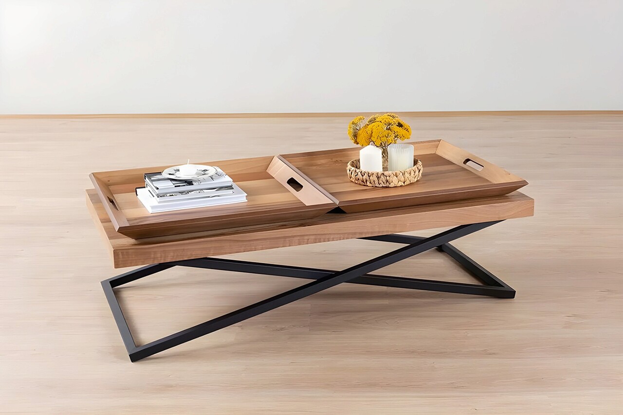 Masuta de cafea, Howard, Towly, 120x42x60 cm, MDF , Maro - 2 | YEO