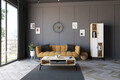 Masuta de cafea, Puqa Design, Faro, 100x28.2x50 cm, PAL, Stejar safir / Antracit