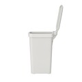 Cos de gunoi cu pedala, Brabantia, StepUp, 10 L, 26.5x20.3x38.1 cm, polipropilena, gri deschis