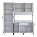 Dulap multifunctional, Rani, JE133, 180x198.6x40 cm, PAL, Alb