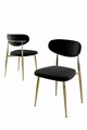 Set scaune 4 piese, Charlotte, Vina, Negru