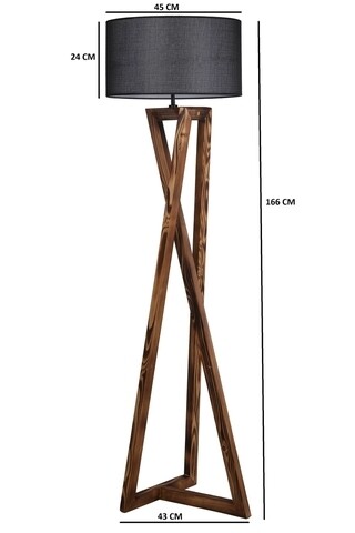 Lampadar, Luin, 8279-1, E27, 60 W, lemn/textil