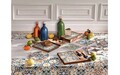 Set servire branzeturi, tocator si cutite, Medicea, Brandani, 24x24 cm, lemn de salcam/ceramica/inox