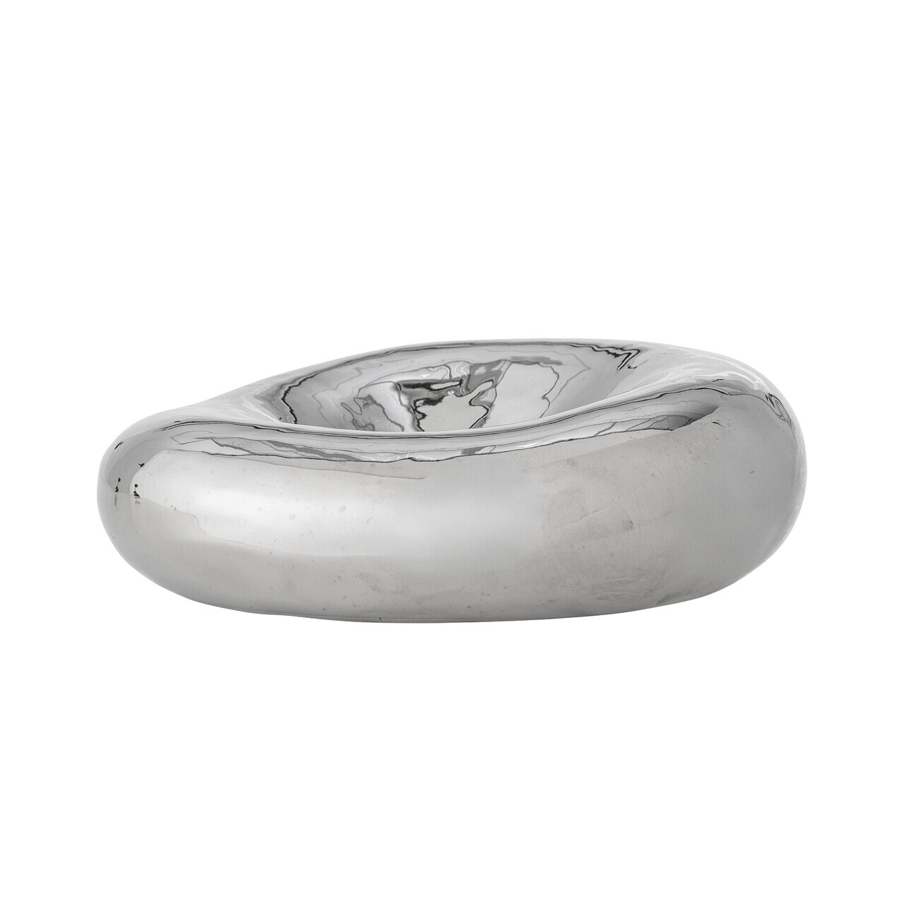Bol decorativ, Bloomingville, Shine, 18x6 cm, ceramica, argintiu - view 2