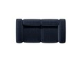Canapea 2 locuri, Bergamo, Cosmopolitan Design, 224x108x70 cm, catifea chenille raiata, albastru navy