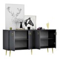 Consola, Olivia, Drop, 140x75x40 cm, PAL, Antracit