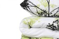 Lenjerie de pat dubla King (EU) Blezza - Green v2, Victoria, 3 piese, 260x220 cm, amestec bumbac, multicolor