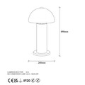 Lampa de masa, Fulgor, 942FLG1847, Metal, Auriu