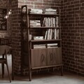 Corp biblioteca, Hanah Home, CPT4750-50, 75x140x40 cm, PLACAJ CARPEN, Maro