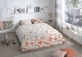 Lenjerie de pat pentru doua persoane, Good Morning, Shells, 100% bumbac, 3 piese, multicolor