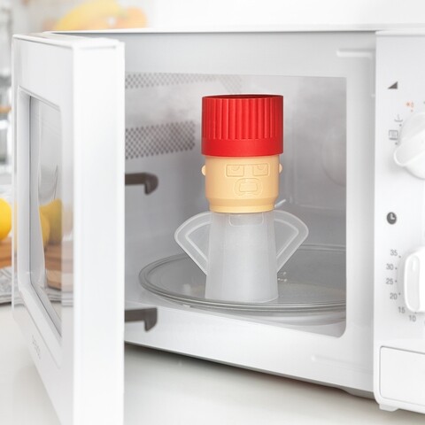 Dispozitiv pentru curatat cuptorul cu microunde fuming chef, innovagoods, 11 x 13.5 cm, polipropilena